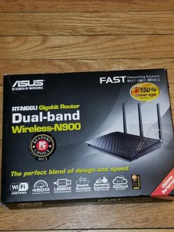 ASUS RT-N66U Wireless Router Dual-band- 900 Gigabit Router - 2.4 GHz / 5 GHz - Gigabit Ethernet - 802.11b/a/g/n