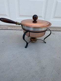 Copper fondue set