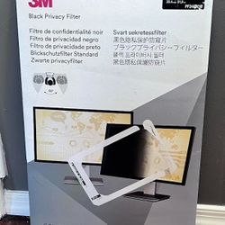 3M Privacy Filter Screen for Monitors, 24" Widescreen (16:10), Reduces Blue Light, PF240W1B
