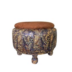 Cheetah ottoman 