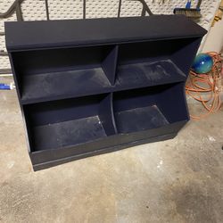 Navy Blue Shelve And Storage 