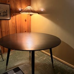 Like New Solid Wood Midcentury Modern Dining Table