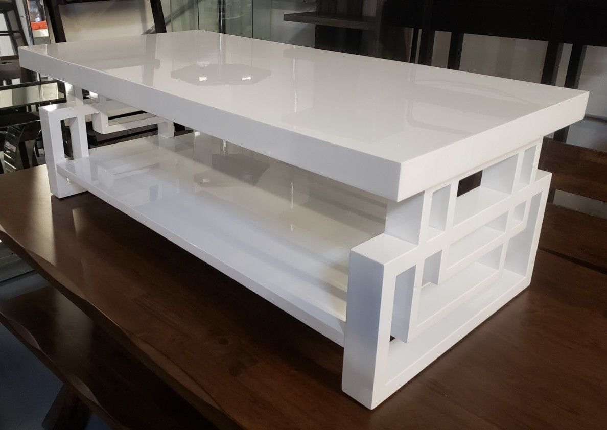 Lattice White Coffee Table