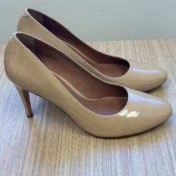 Rebecca Allen Nude Patent Leather Pumps