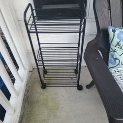 Small Metal Rack Frame With Wheels 