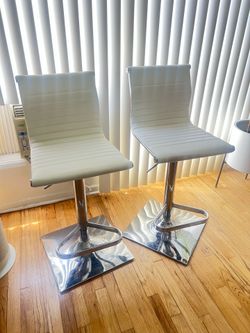 White bar stools