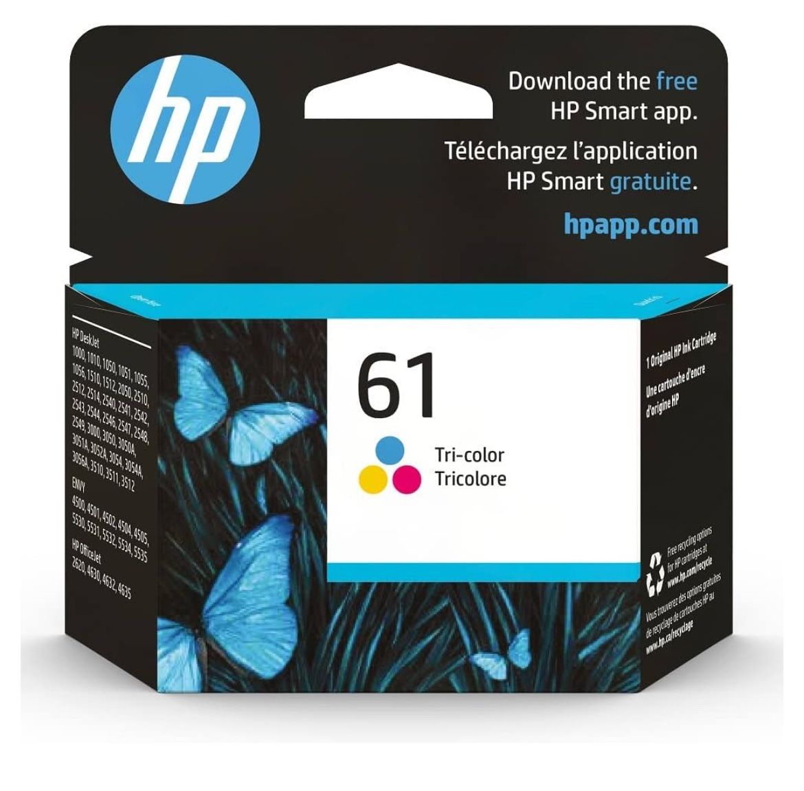 HP 61 Black And Tri Color Ink Cartridges