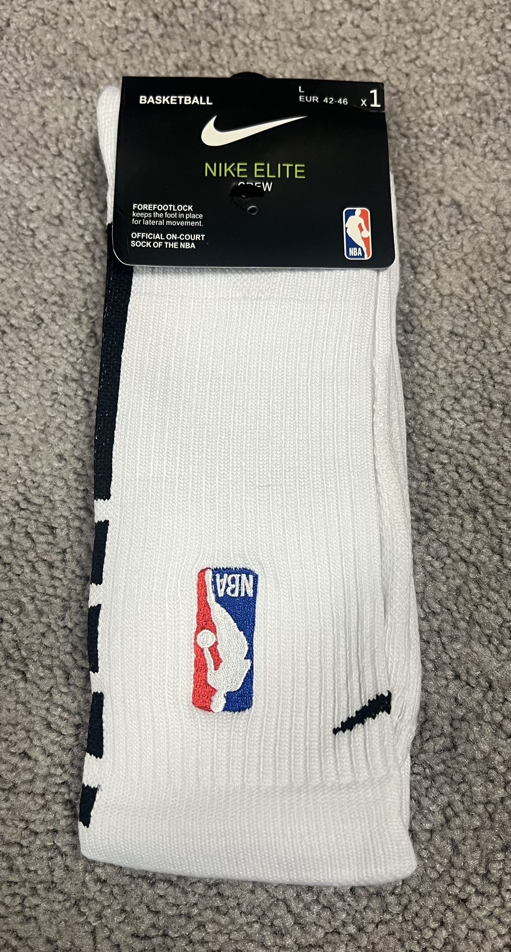 Nike Elite Drift Crew Socks NBA Men’s Large 8-12