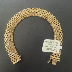 14k Mesh Bracelet 