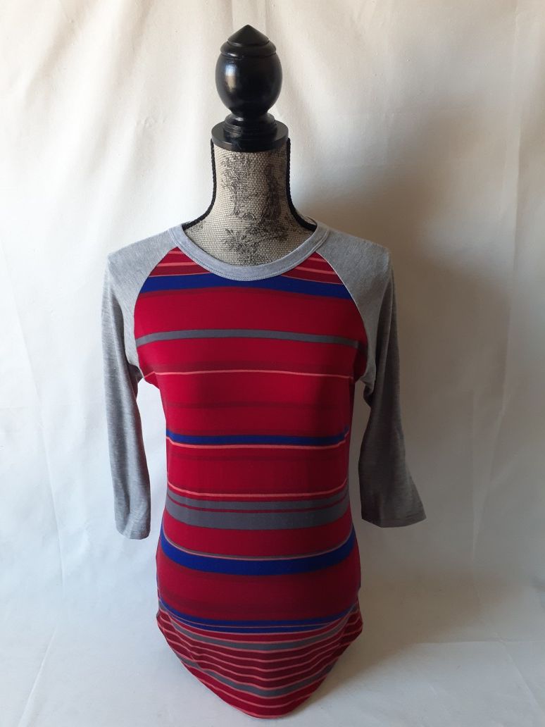 Lularoe women's striped long-sleeve shirt size XS