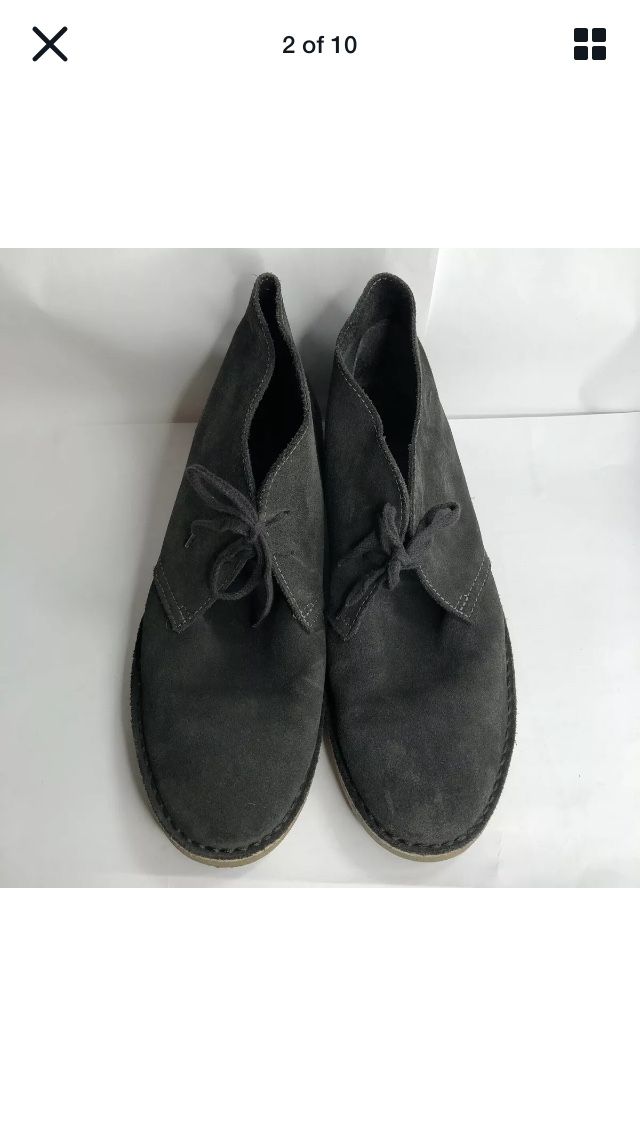 J Crew Ankle Boots Men Size 12 Great Condition Black Suede Upper