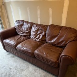 Real Leather Loveseat Couch & Sofa