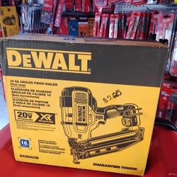 DeWalt 20V Max Lithium-Ion XR Brushless 16Ga Angled Finish Nailer Tool-Only 