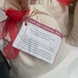 Rock salt crystal bath from Poland.  Three, 5 pound bags. $20 for all.  Brand new, never used.
