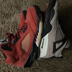 raging bull 5s , don’t know name of other shoe 