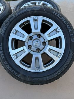 OEM 20" Toyota Tundra Platinum Wheels (Set of 4) + 18" Spare & Lug Nuts