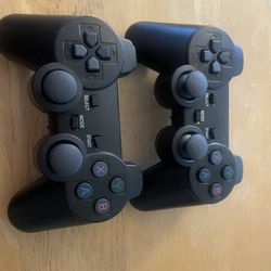 Two Black Playstation Three Controllers!! Look New!