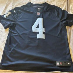 NFL Nike On Field Black Jersey Las Vegas Oakland Raiders Derek Carr #4 Men's XL