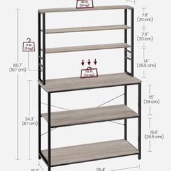 Coffee Bar, Baker’s Rack for Kitchen with Storage