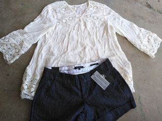 Brand new cowgirl shirt and shorts size large shirt size cowgirl shorts 28