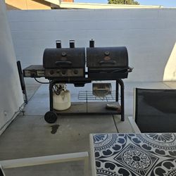 Char-griller Duo Gas Charcoal Grill Bbq With Side Burner