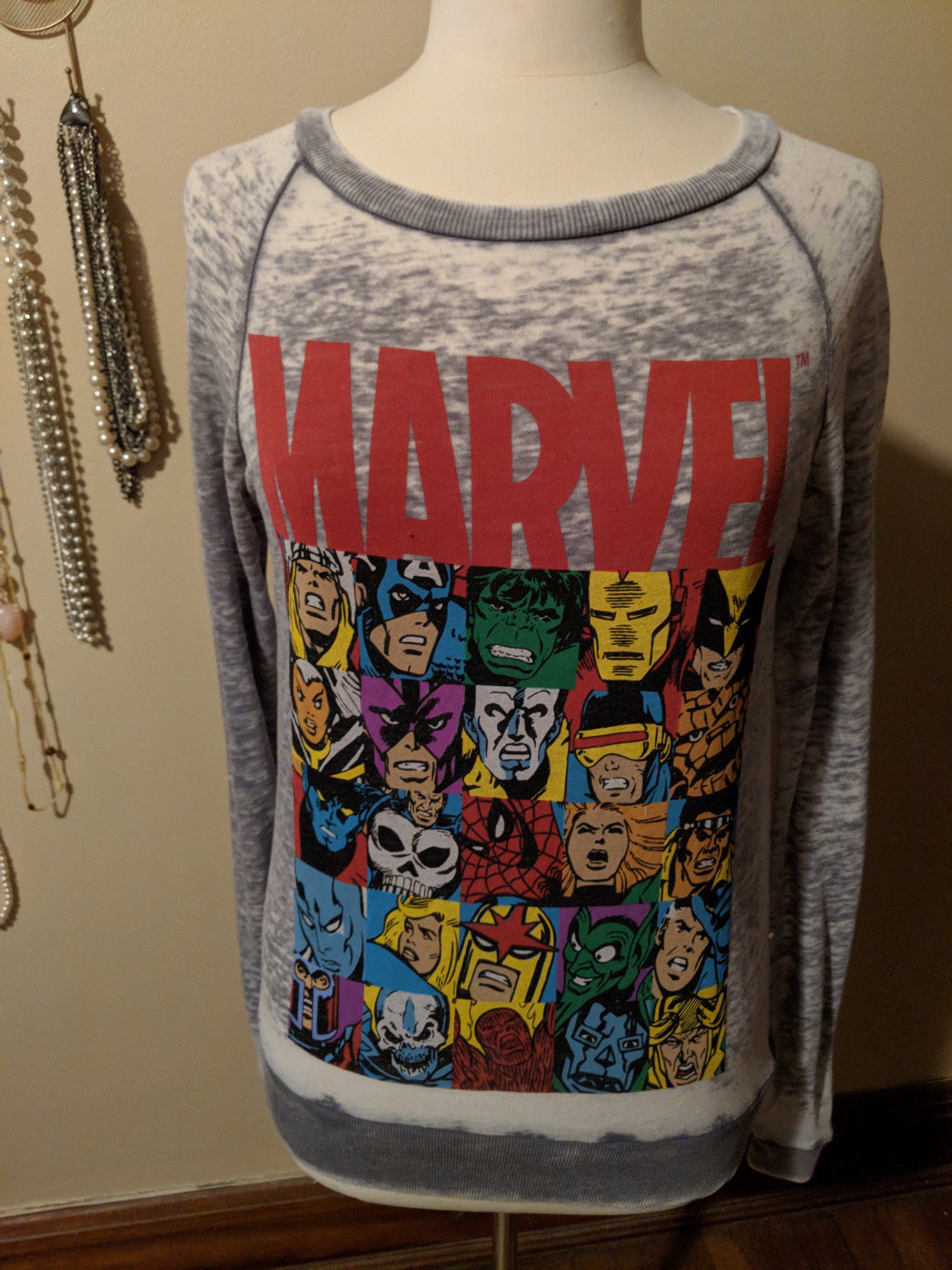 Marvel Comic Sweatshirt Size Medium