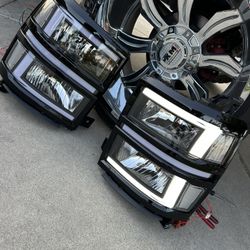 New Chevy Silverado LED DRL Headlights 14-15