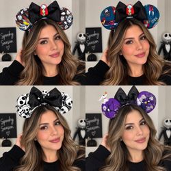 Nightmare Before Christmas Mickey Ears Headbands Set of 4