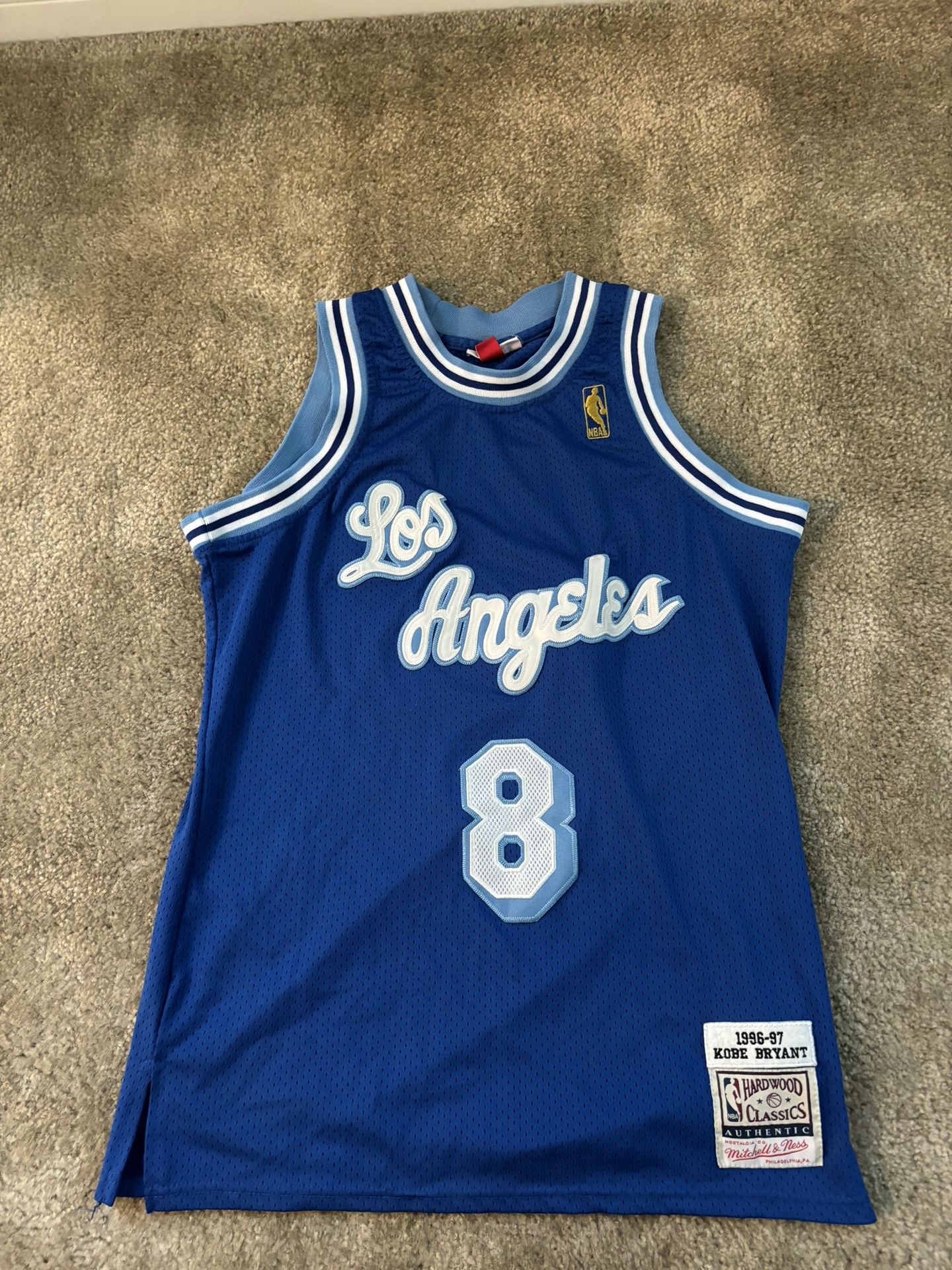 Kobe Bryant #8 Men's Blue Cursive Los Angeles Lakers Jersey