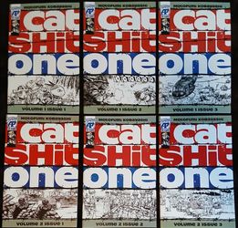 Cat Shit One 6 Comic Lot: Vol 1 #1-3 & Vol 2 #1-3, Motofumi Kobayashi - VG to NM