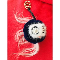 FLUFFY Fendi  MONSTER KEY BAG CHARM ACCESSORIES Archy fur multicolor