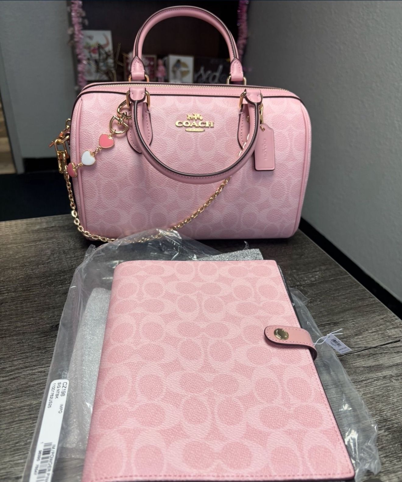 Coach Rowan Satchel Bag And Notepad