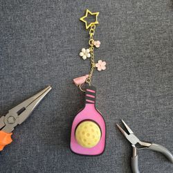 Clicky Fidget Pickle Ball Bag Charm