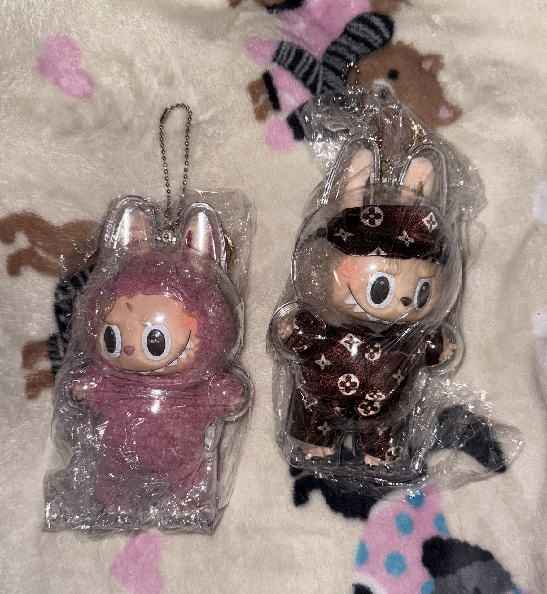 Labubu Clear Protective Case W/Keychain