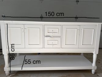 White Bathroom double vanity without top