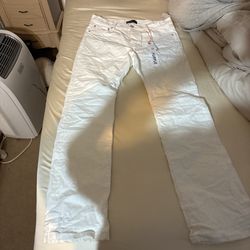 White Purple Brand Jeans Size 34