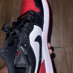Jordan 1 Lowtop (Red,black,white)