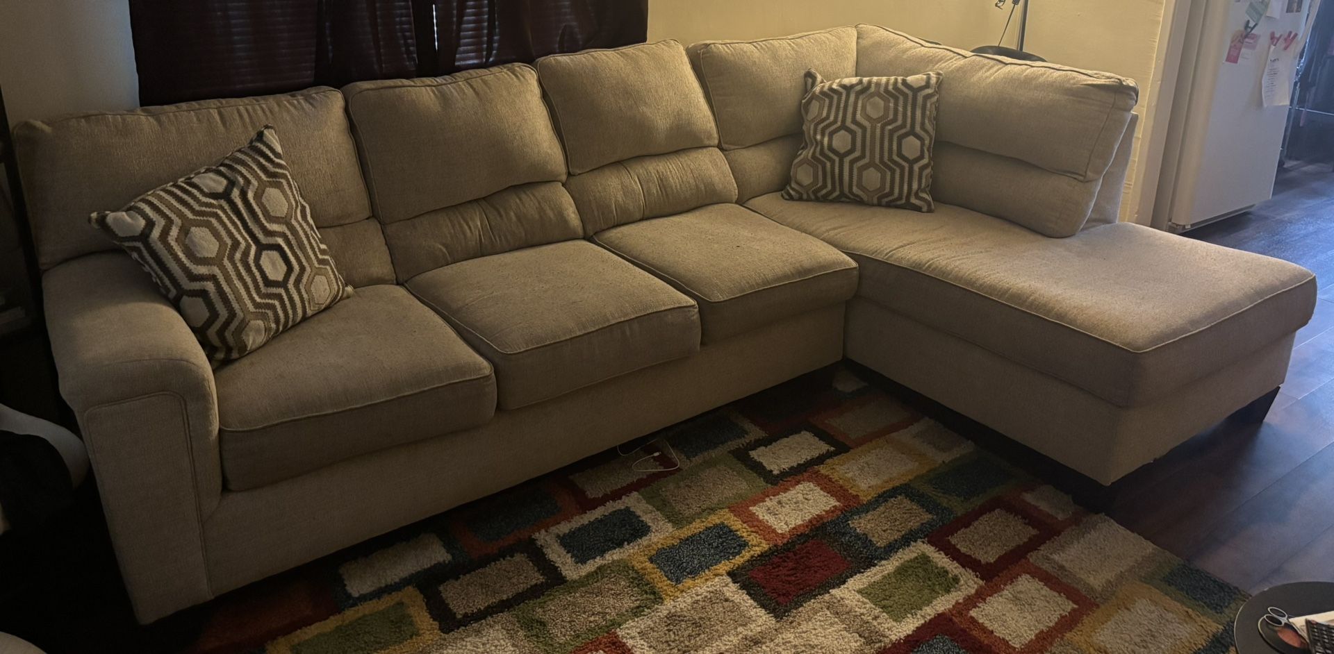 Tan sectional Sofa