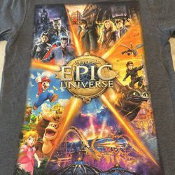 NWT Limited Edition Universal Epic Universe T-Shirt YOUTH XS