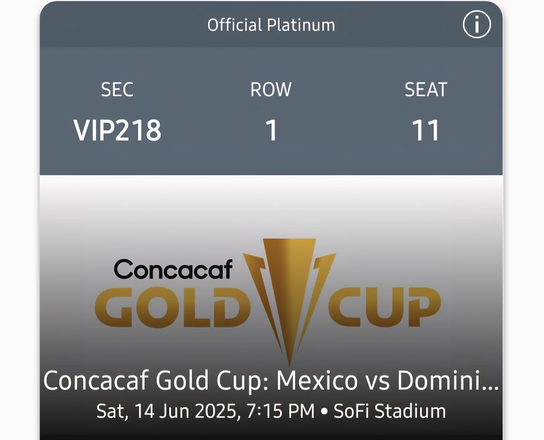 Mexico Copa Oro VIP Tickets