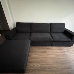 Modular couch - Black With Washable And Exchangeable 
