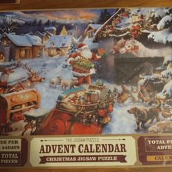 1008 piece jigsaw puzzle Christmas Advent calendar 42 pieces per day for 24 days *new*

Santa surrounded by animals in the snow feeding horses