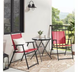 Mainstays Albany Lane 3-Piece Outdoor Bistro Set, Red
