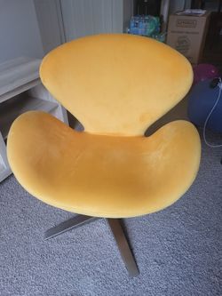 Yellow stylish swivel chair