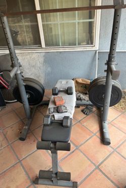 Olympic weight rack (squat rack and bench press) Pick Up Only