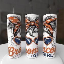 Denver Broncos Girl Football Tumbler