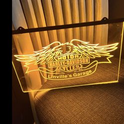 Harley Davidson Lighted LED Sign