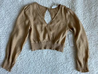 Gold Open Back Blouse