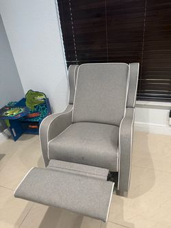 Gray Fabric Recliner Chair
