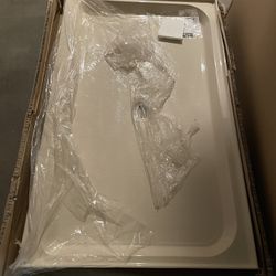 Swiss Madison Voltaire 60 in. L x 36 in. W Alcove Shower Pan Base with Center Drain in Biscuit 